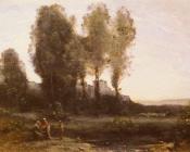 Le Monastere Derriere Les Arbres(The Monastery Behind the Trees) - 让·巴蒂斯特·卡米耶·柯罗